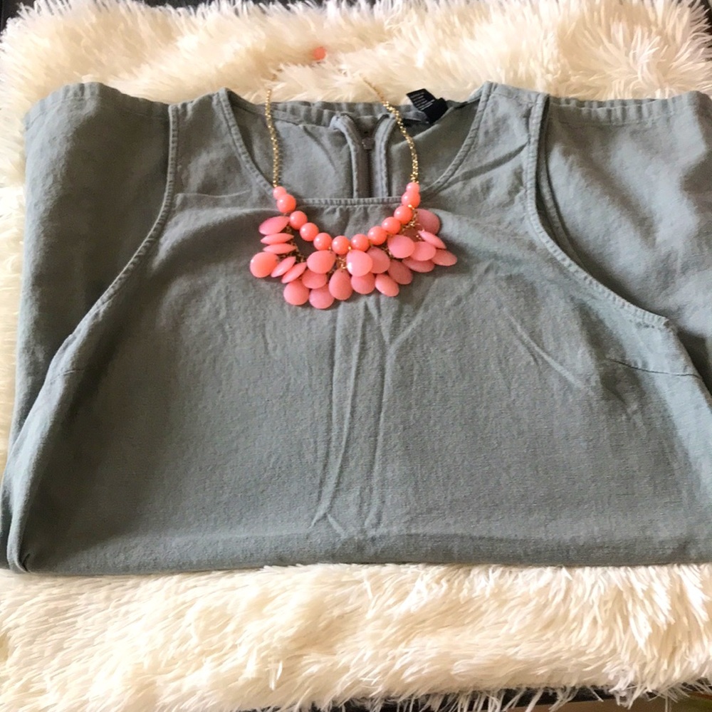 FOREVER21 Women's Linen Mix Summer TOP